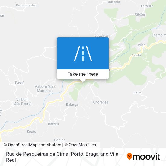 Rua de Pesqueiras de Cima mapa