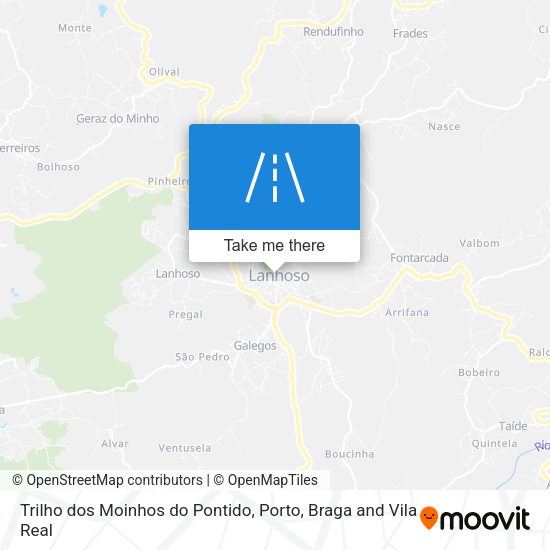 Trilho dos Moinhos do Pontido map