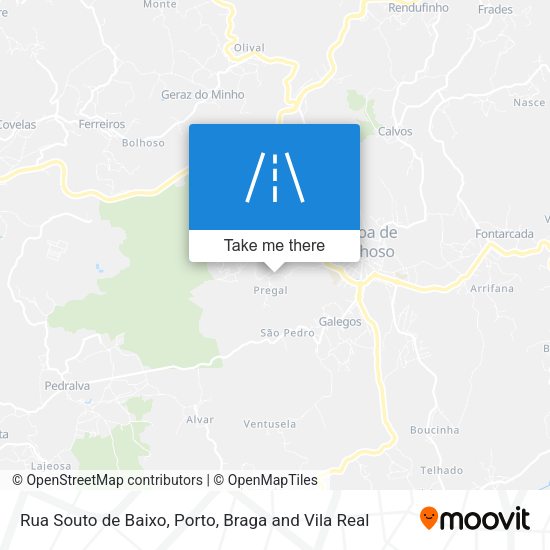 Rua Souto de Baixo mapa