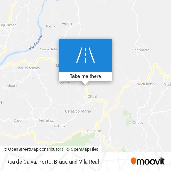 Rua de Calva mapa