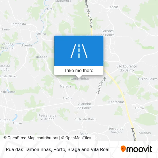 Rua das Lameirinhas map