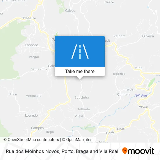 Rua dos Moinhos Novos map