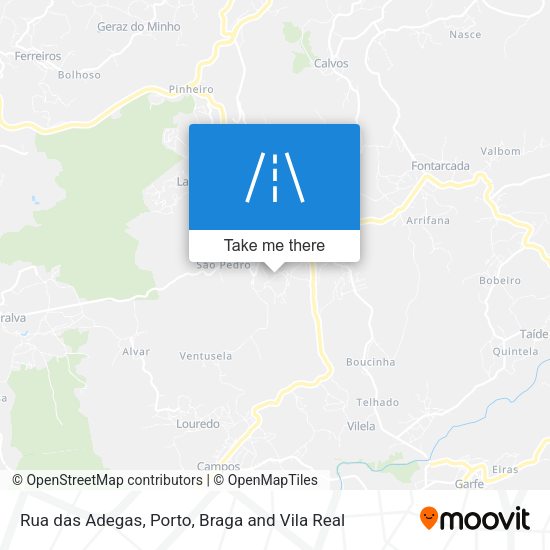 Rua das Adegas map