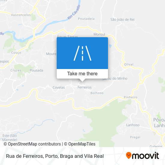 Rua de Ferreiros mapa