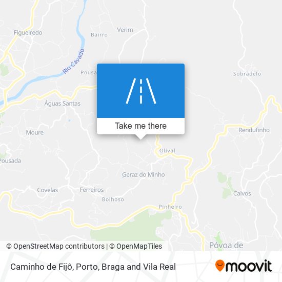 Caminho de Fijô mapa