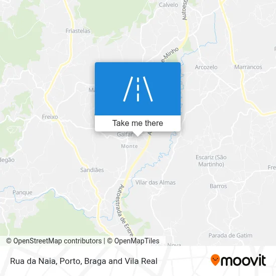 Rua da Naia map