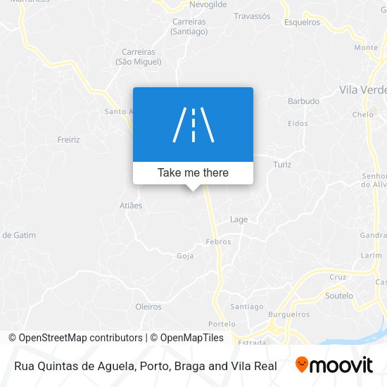 Rua Quintas de Aguela mapa