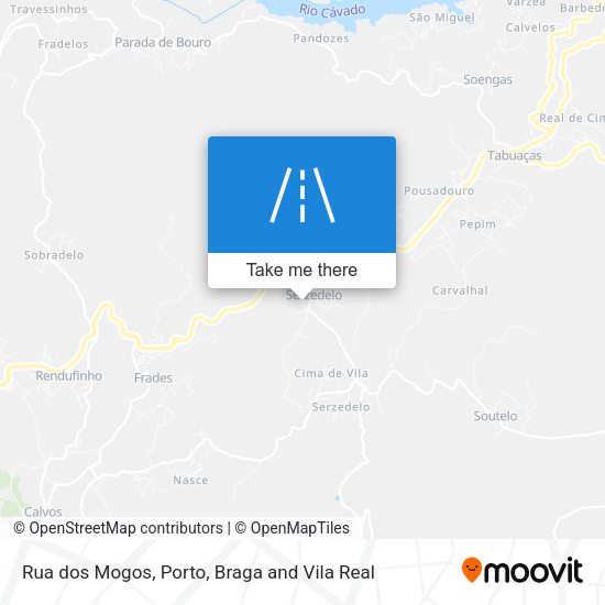 Rua dos Mogos map