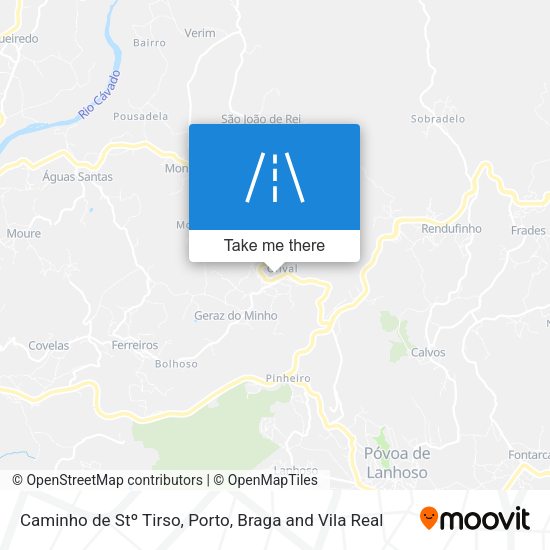 Caminho de Stº Tirso map