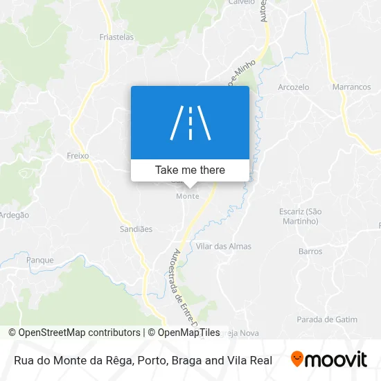 Rua do Monte da Rêga map