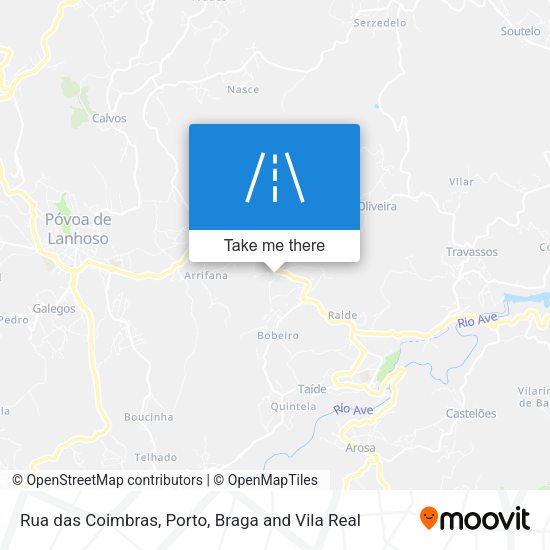 Rua das Coimbras mapa