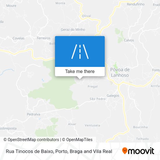 Rua Tinocos de Baixo mapa