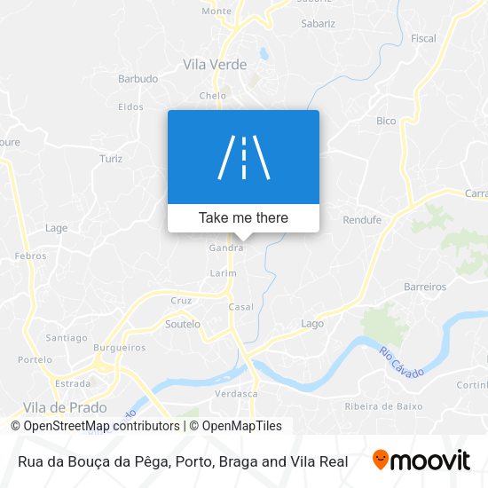 Rua da Bouça da Pêga mapa