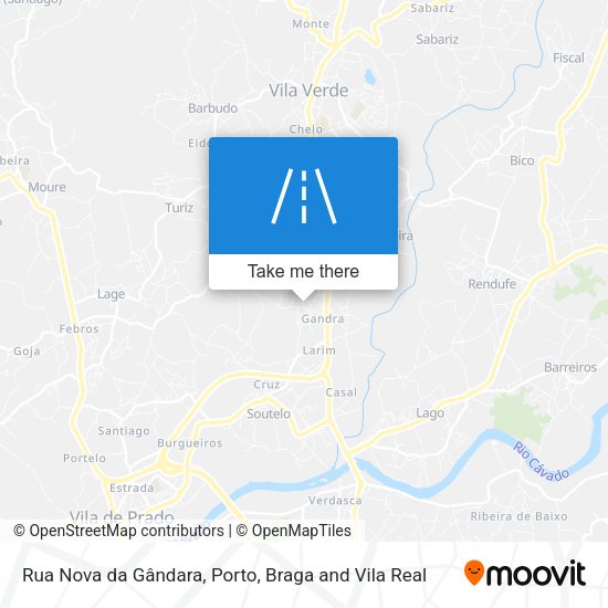 Rua Nova da Gândara map