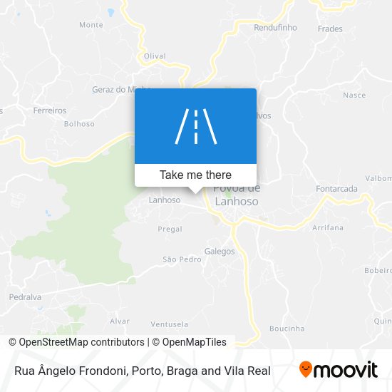 Rua Ângelo Frondoni mapa