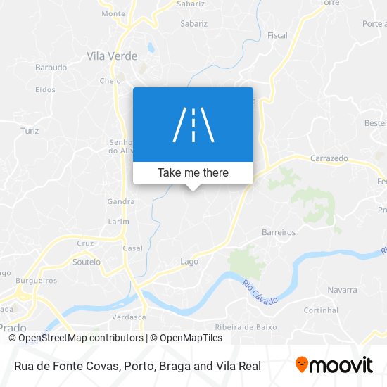 Rua de Fonte Covas mapa