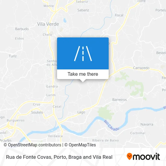 Rua de Fonte Covas map