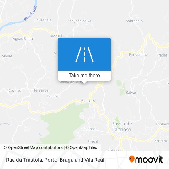 Rua da Trástola mapa