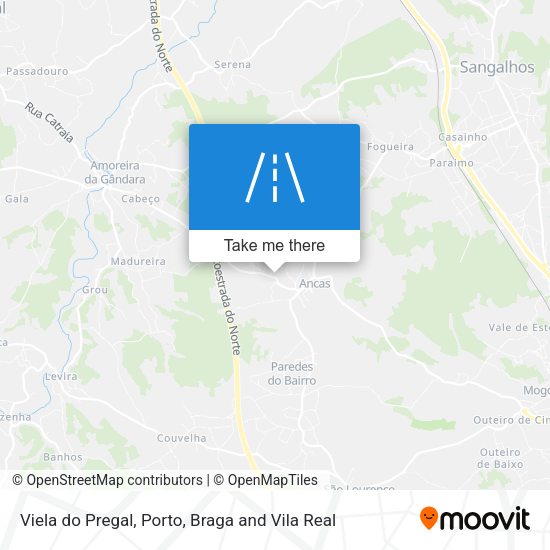 Viela do Pregal mapa