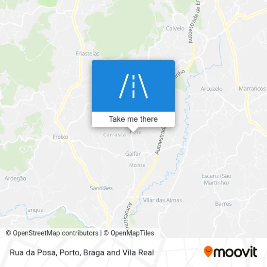 Rua da Posa mapa