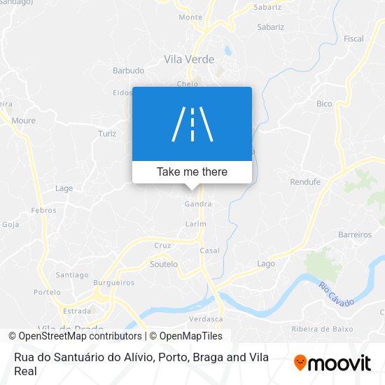 Rua do Santuário do Alívio map