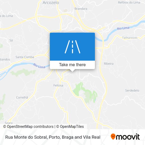 Rua Monte do Sobral mapa