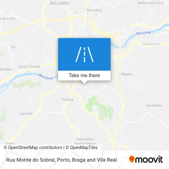 Rua Monte do Sobral map