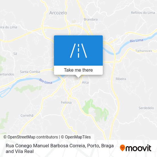 Rua Conego Manuel Barbosa Correia mapa