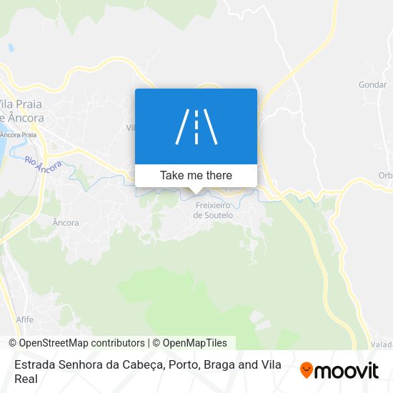 Estrada Senhora da Cabeça mapa