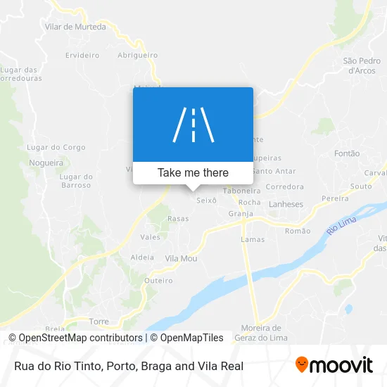 Rua do Rio Tinto map