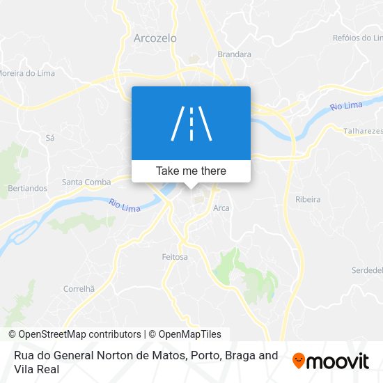 Rua do General Norton de Matos map