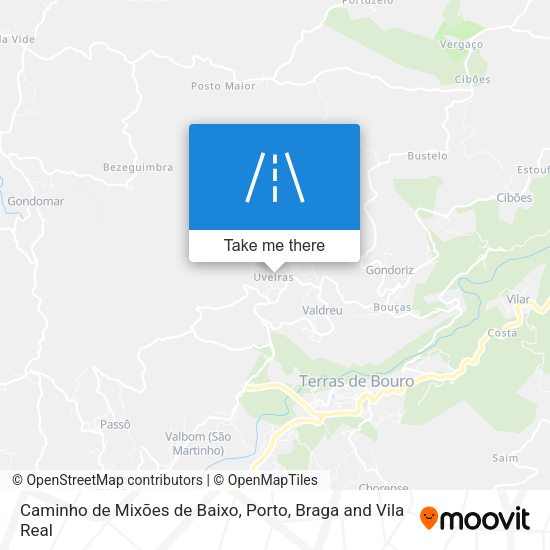 Caminho de Mixões de Baixo mapa
