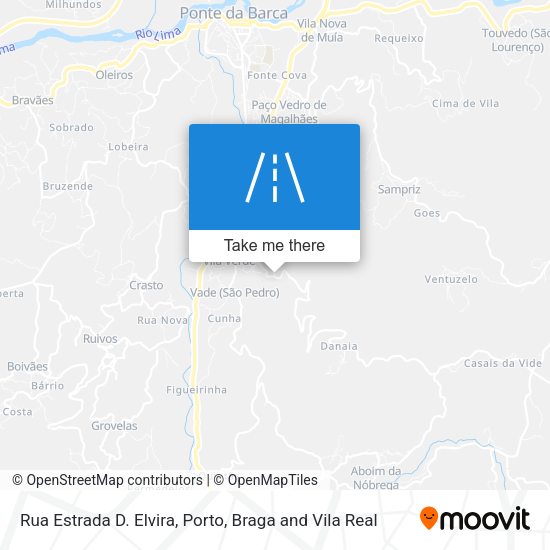 Rua Estrada D. Elvira mapa