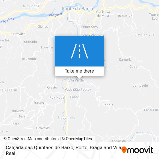 Calçada das Quintães de Baixo map