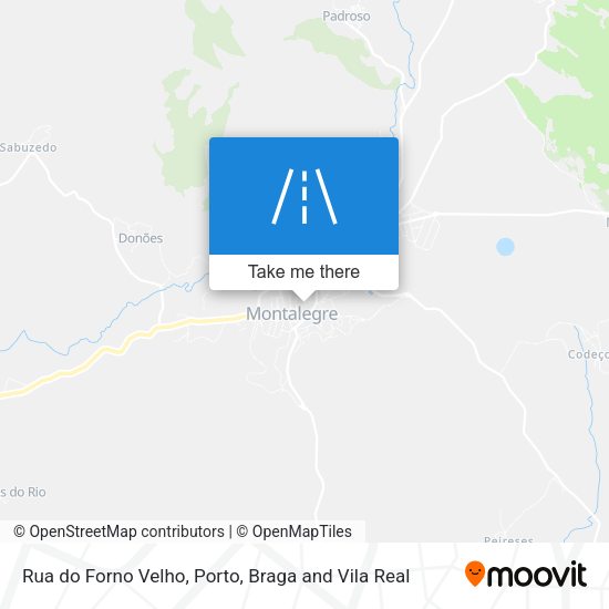 Rua do Forno Velho mapa