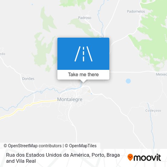 Rua dos Estados Unidos da América map