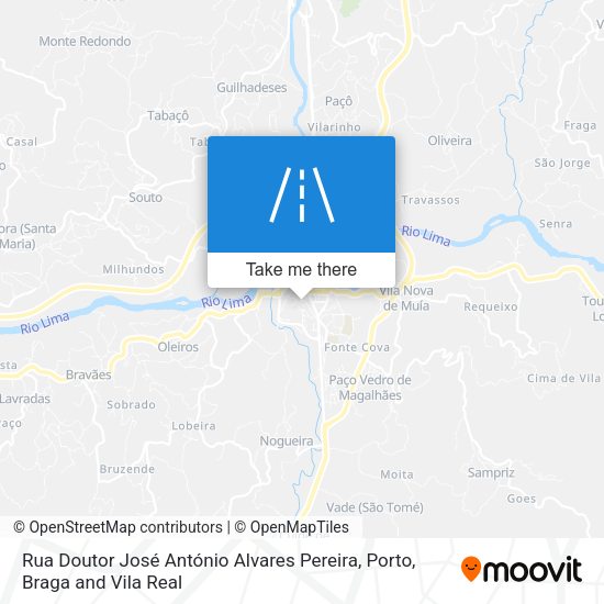 Rua Doutor José António Alvares Pereira mapa