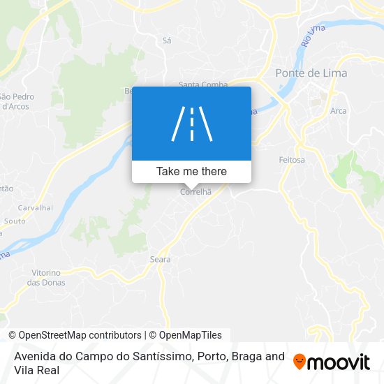 Avenida do Campo do Santíssimo mapa