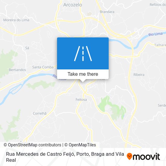 Rua Mercedes de Castro Feijó map