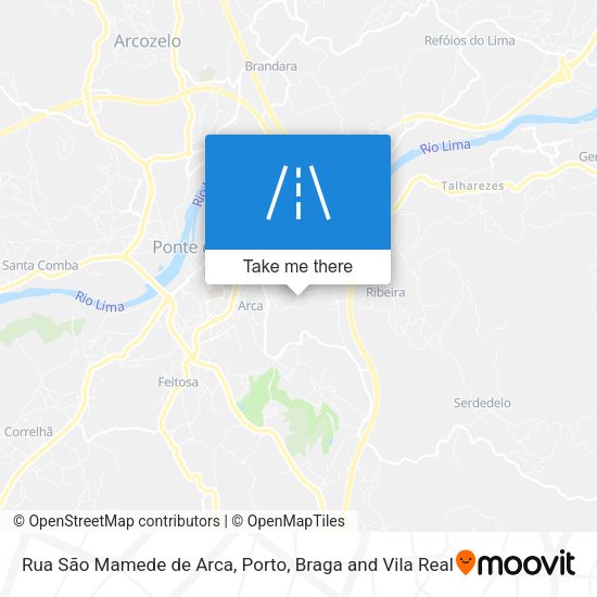 Rua São Mamede de Arca map