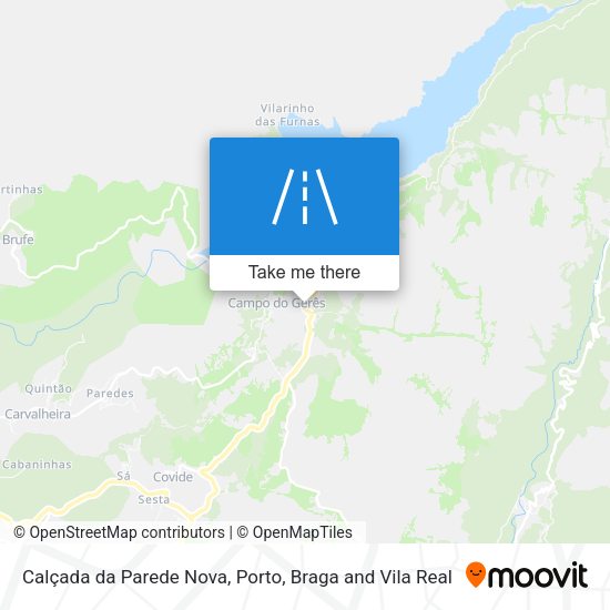 Calçada da Parede Nova mapa
