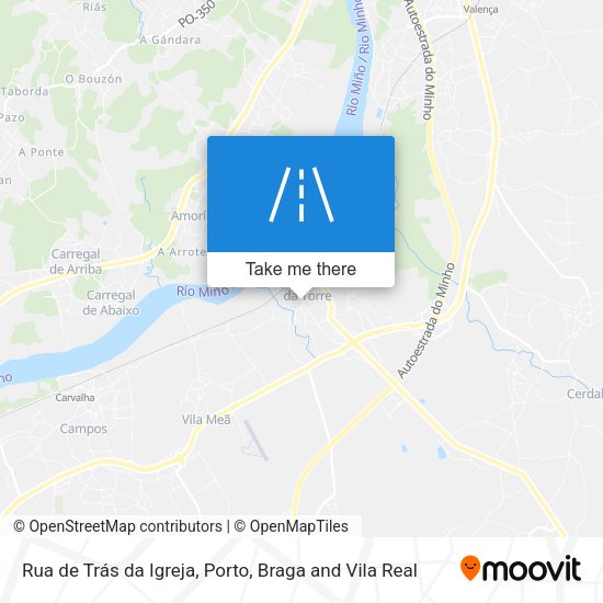 Rua de Trás da Igreja mapa