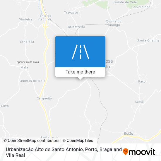 Urbanização Alto de Santo António map