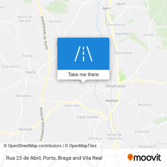 Rua 23 de Abril mapa