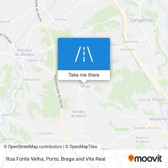 Rua Fonte Velha mapa