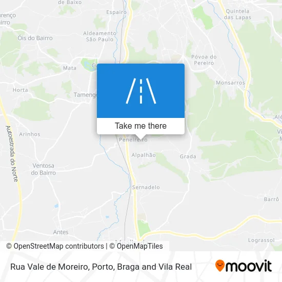 Rua Vale de Moreiro map