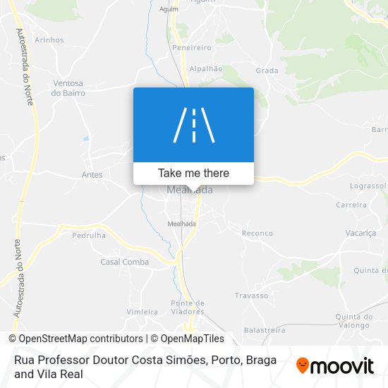 Rua Professor Doutor Costa Simões map