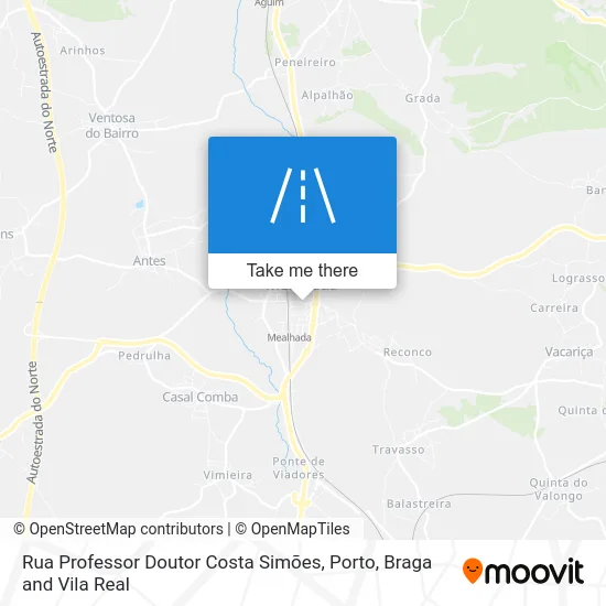 Rua Professor Doutor Costa Simões map