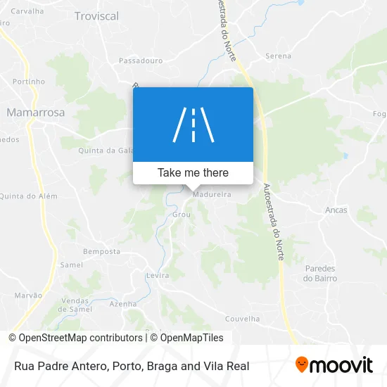 Rua Padre Antero map