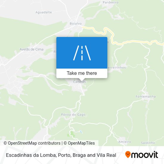Escadinhas da Lomba mapa